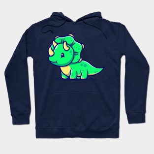 Cute Baby Triceratops Cartoon Hoodie